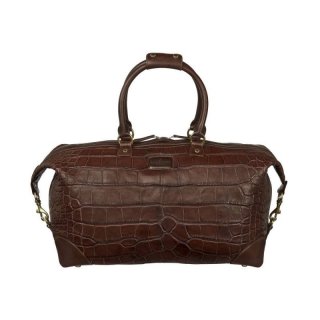 Lucchese Women's Giant Gator Duffel - Small - Chocolate | Canada Outlet