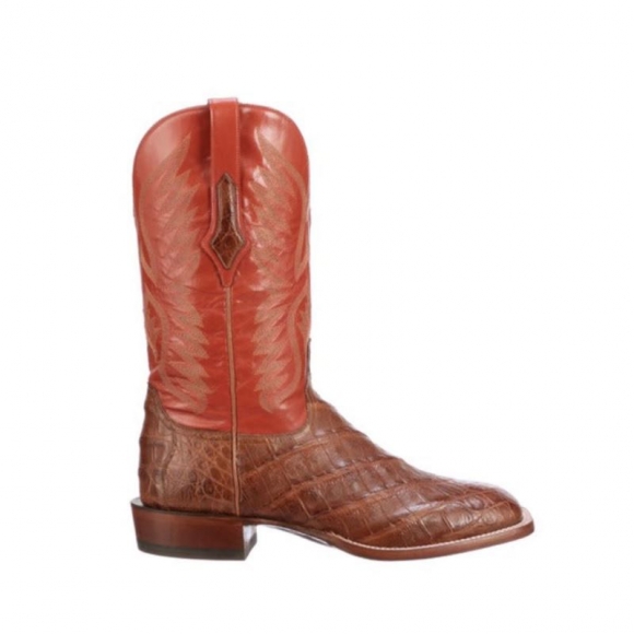 Lucchese Men's Bryan Exotic - Cognac + Pekoe Orange | Canada Outlet