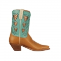 Lucchese Women's Queen Of Hearts - Tan + Turquoise | Canada Outlet