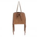 Lucchese Women's Suede Fringe Tote Bag - Tan/Brown/White | Canada Outlet