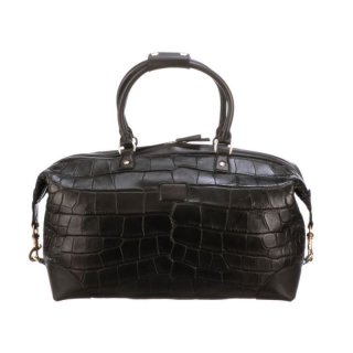 Lucchese Women's Giant Gator Duffel - Small - Black | Canada Outlet