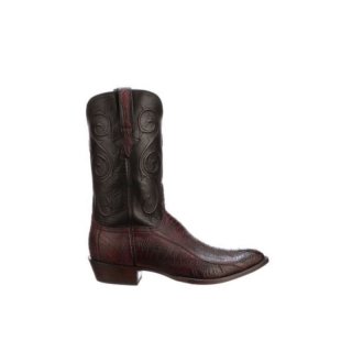 Lucchese Men's Red River - Black Cherry + Black | Canada Outlet