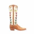 Lucchese Women's Tall Tulip - Rust + Glitz Cream | Canada Outlet