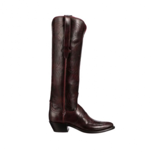 Lucchese Women's Saltillo Tall - Black Cherry + Cognac | Canada Outlet