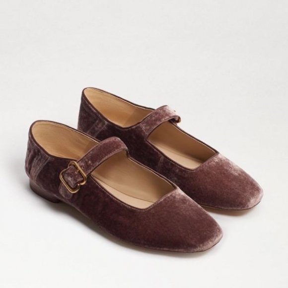 Sam Edelman | Men's Michaela Mary Jane Flat-Mauve Velvet