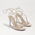 Sam Edelman | Men's Safiya Lace Up Stiletto Heel-Ivory/Beige Leather