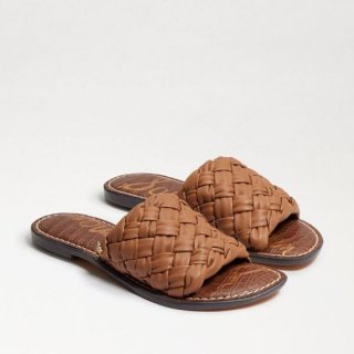 Sam Edelman | Men's Griffin Woven Slide Sandal-Lt Cuoio Brown Leather