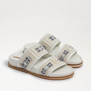 Sam Edelman | Men's Otto Embezzled Slide Sandal-White