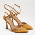 Sam Edelman | Men's Hardy Ankle Strap Pointed Toe Pump-Golden Yellow Satin