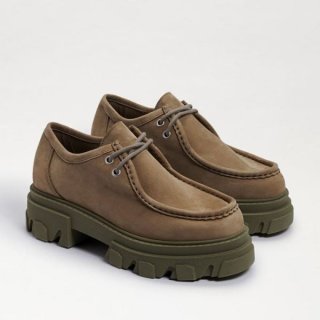 Sam Edelman | Men's Danice Lug Sole Oxford-Khaki Green Suede