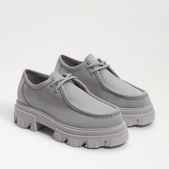 Sam Edelman | Men's Danice Lug Sole Oxford-Alloy Grey Suede