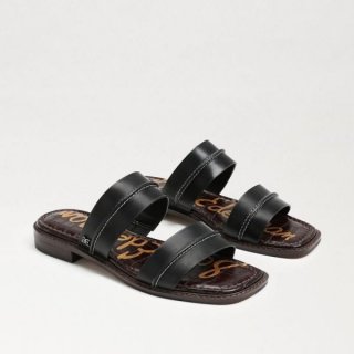 Sam Edelman | Men's Haydee Stitch Slide Sandal-Black Leather