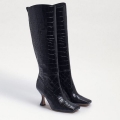 Sam Edelman | Men's Adi Knee High Tall Boot-Black Croc