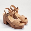 Sam Edelman | Men's Josefine Platform Heeled Sandal-Camel Suede