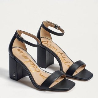 Sam Edelman | Men's Daniella Block Heel Sandal-Black Leather