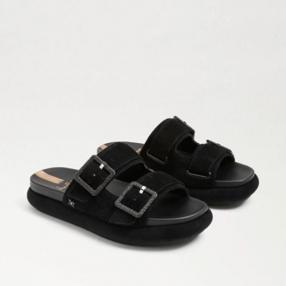 Sam Edelman | Men's Kenzie Slide Sandal-Black Suede