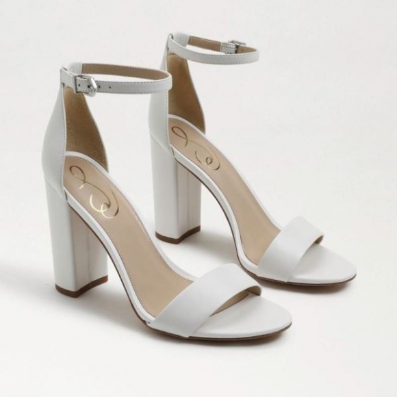 Sam Edelman | Men's Yaro Block Heel Sandal-White Leather