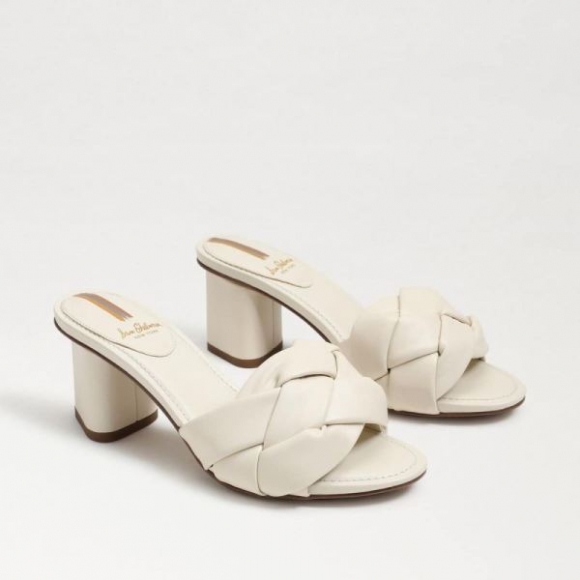 Sam Edelman | Men's Oaklie Block Heel Mule-Modern Ivory Leather