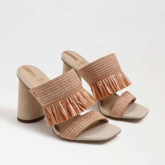 Sam Edelman | Men's Kamryn Block Heel Mule-Blush Raffia