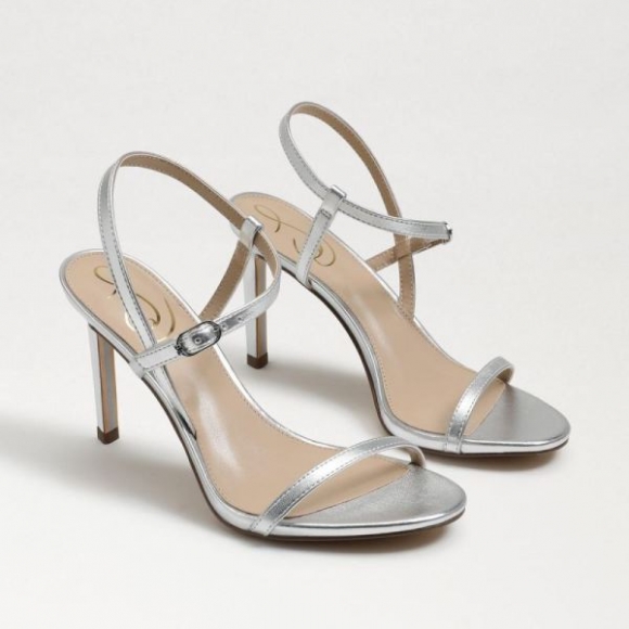 Sam Edelman | Men's Doran Strappy Heeled Sandal-Soft Silver