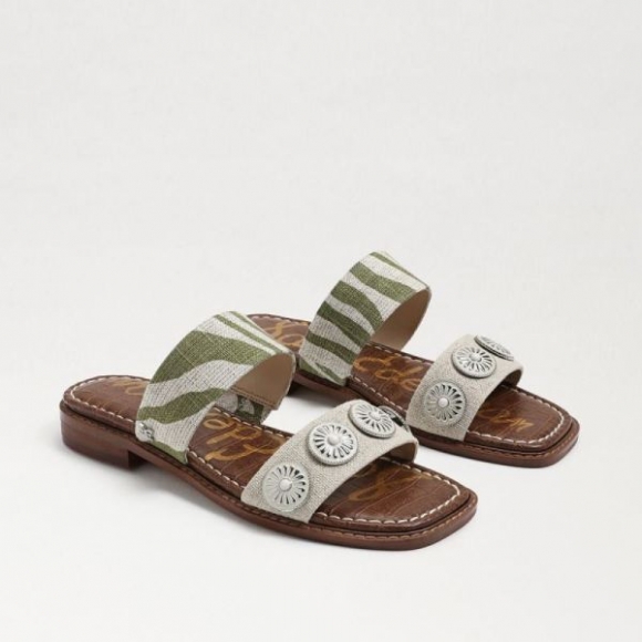 Sam Edelman | Men's Hera Slide Sandal-Soft Fern/ Natural