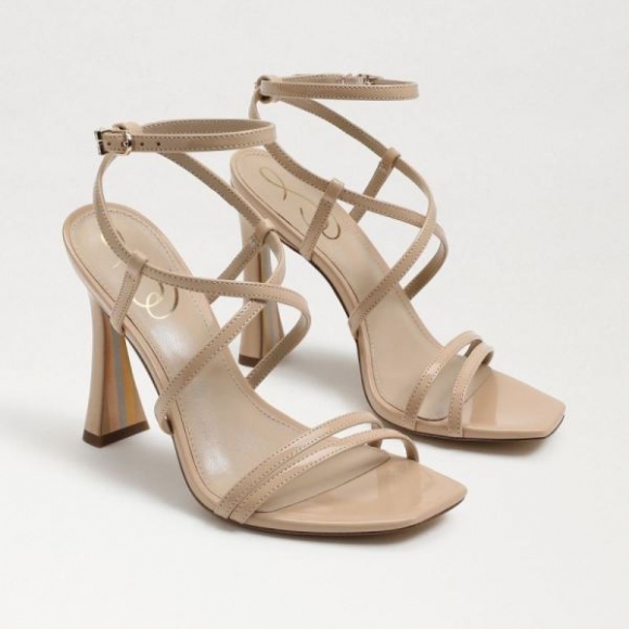 Sam Edelman | Men's Lela Strappy Heel-Light Latte Patent