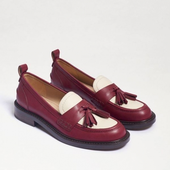 Sam Edelman | Men's Caylia Loafer-Bordeaux/Modern Ivory Leather