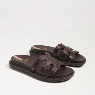 Sam Edelman | Men's Valeri Slide Sandal-Dark Mahogany Croc