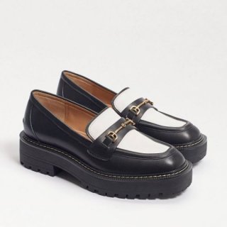 Sam Edelman | Men's Laurs Lug Sole Loafer-Black/Bright White Leather