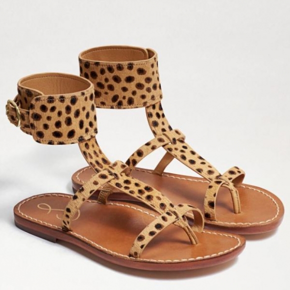 Sam Edelman | Men's Mollie Gladiator Sandal-Tan Multi Cheetah