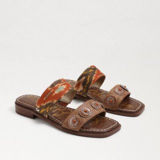 Sam Edelman | Men's Hera Slide Sandal-Sunset Orange/ Cuoio