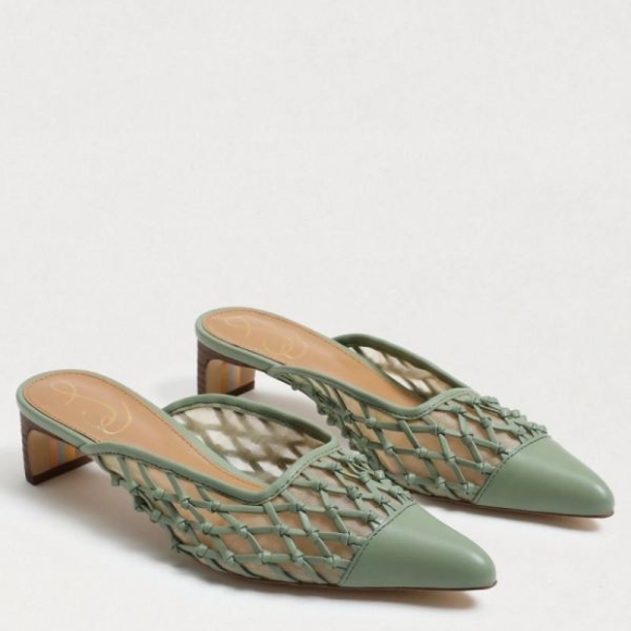 Sam Edelman | Men's Snyder Slip On Kitten Heel-Soft Jade Weave