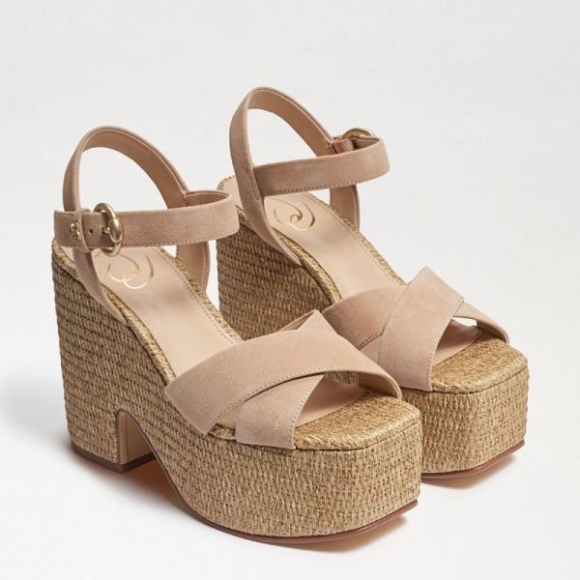 Sam Edelman | Men's Trianna Platform Sandal-Sesame Suede