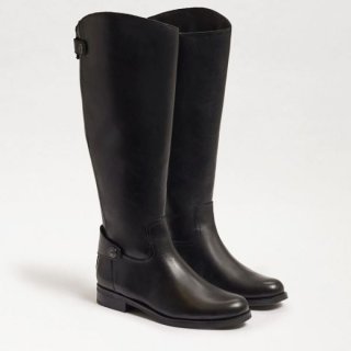 Sam Edelman | Men's Mikala Wide Calf Riding Boot-Black Leather