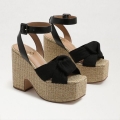 Sam Edelman | Men's Theresa Platform Block Heel-Black Linen