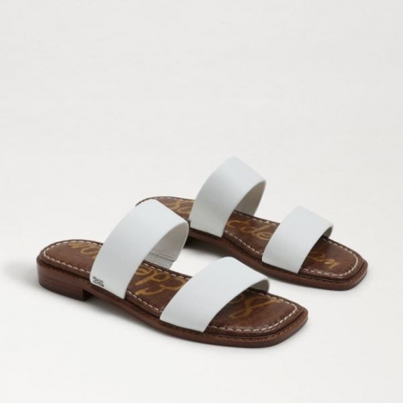 Sam Edelman | Men's Haydee Stitch Slide Sandal-White Leather