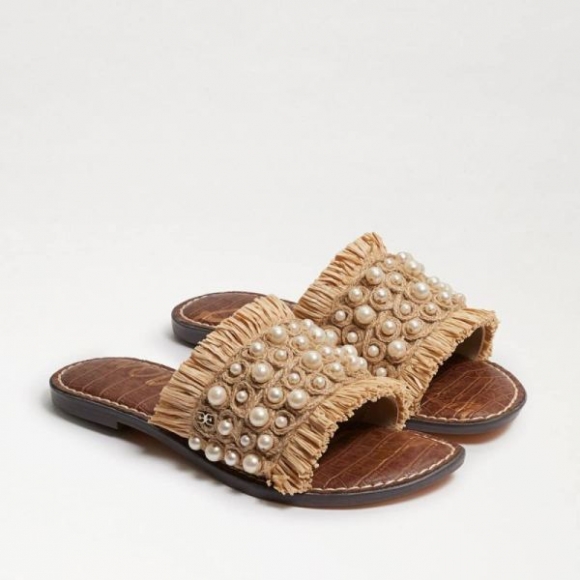 Sam Edelman | Men's Guthrie Raffia Slide Sandal-Natural Raffia