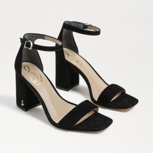 Sam Edelman | Men's Daniella Block Heel Sandal-Black Suede