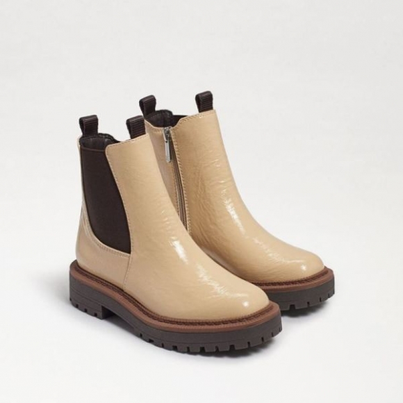 Sam Edelman | Kids Laguna Kids Chelsea Boot-Wheat Crinkled Patent Leather