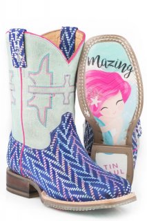 TIN HAUL | LITTLE GIRLS MERMAZING WITH SEA PRINCESS SOLE-BLUE | CANADA OUTLET