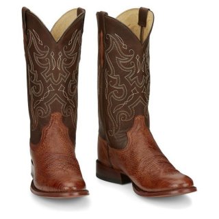 Tony Lama | Men's PATRON SMOOTH OSTRICH-Saddle Tan