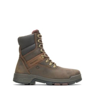 WOLVERINE | MEN'S CABOR EPX WATERPROOF COMPOSITE TOE 8" WORK BOOT-Dark Brown