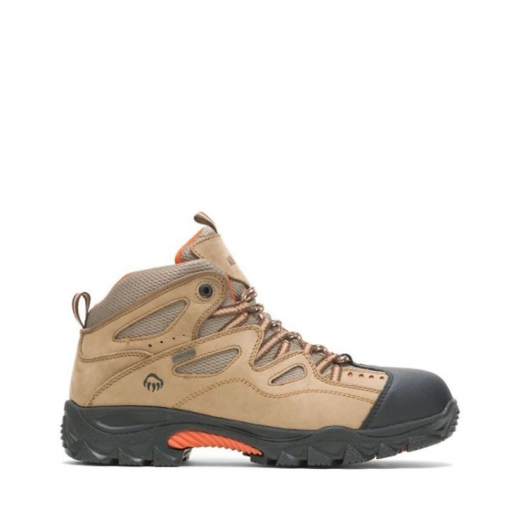 WOLVERINE | MEN'S DURANT WATERPROOF STEEL-TOE WORK BOOT-Light Brown/Orange