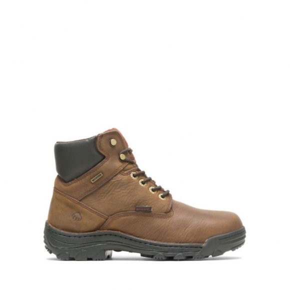 WOLVERINE | MEN'S DURBIN WATERPROOF 6" STEEL-TOE WORK BOOT-Brown