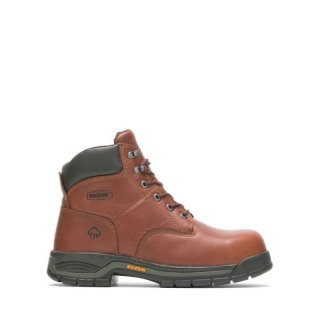 WOLVERINE | MEN'S HARRISON LACE-UP 6" WORK BOOT-Brown