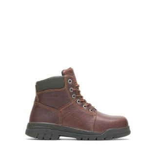 WOLVERINE | MEN'S MARQUETTE STEEL-TOE 6" WORK BOOT-Walnut