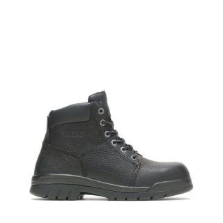 WOLVERINE | MEN'S MARQUETTE STEEL-TOE 6" WORK BOOT-Black