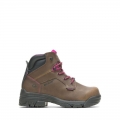 WOLVERINE | WOMEN'S MERLIN WATERPROOF COMPOSITE-TOE 6" WORK BOOT-Brown