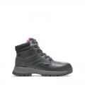 WOLVERINE | WOMEN'S PIPER WATERPROOF COMPOSITE-TOE 6" WORK BOOT-Black