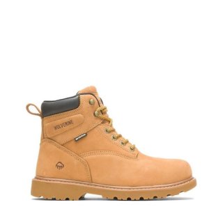 WOLVERINE | MEN'S FLOORHAND WATERPROOF 6" WORK BOOT-Wheat